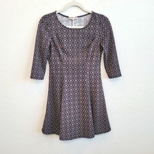 Sorad Geometric Print Fit & Flare Mini Dress Women's Size Small